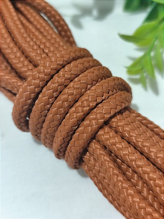 Corda Trançada 8mm Ocre (metro)