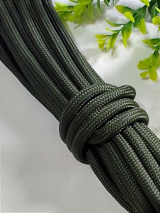 Corda Trançada 8mm Verde Musgo (metro)