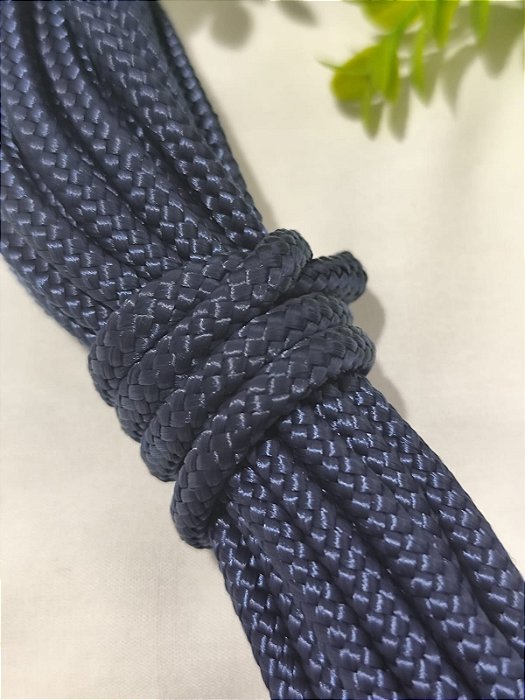 Corda Trançada 6mm  Azul Marinho (metro)