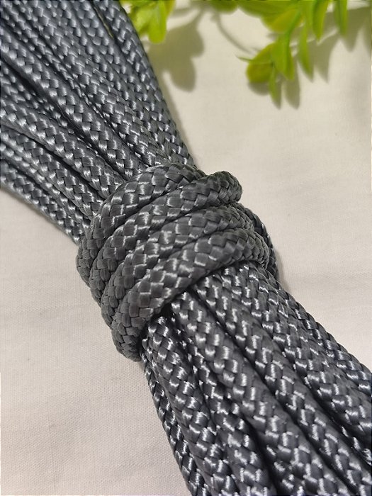 Corda Trançada 6mm Cinza (metro)