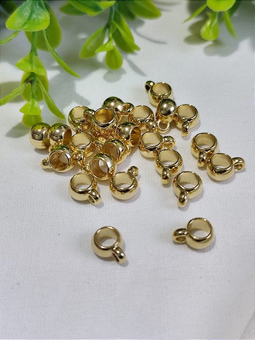 Caneca ABS 5x9mm Ouro (10un)