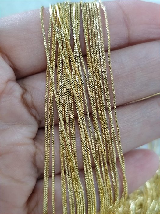 Corrente Rabo de Rato 1mm Ouro (mt)