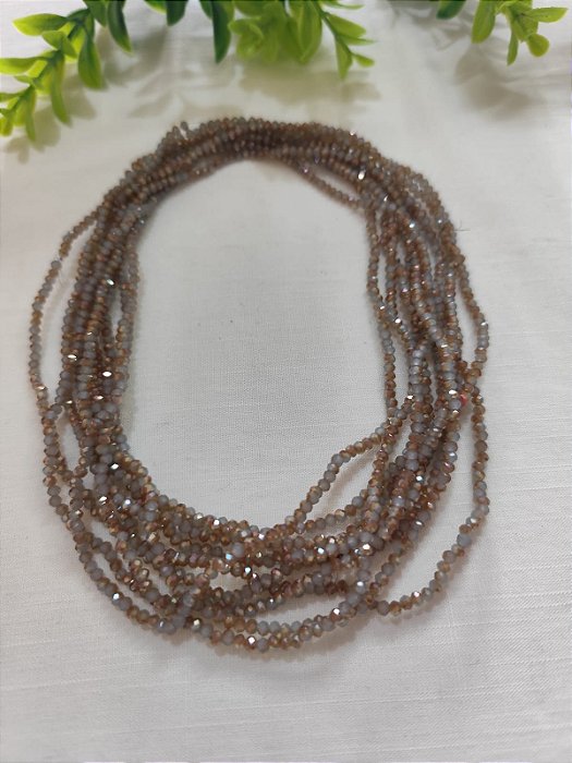 Cristal Cinza Mesclado 2mm (1 fio - 160un)
