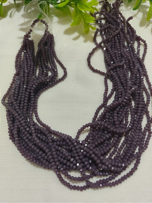Cristal Roxo Leitoso 2mm (1 fio - 160un)