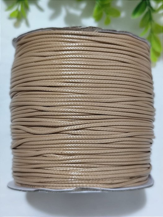 Cordão Encerado Sintético Bege Claro 1,5mm (Metro)