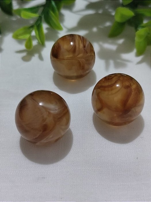 Bola Resina 26mm Caramelo Mesclado (un)