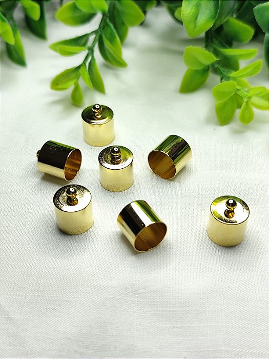 Terminal Copinho 12mm Ouro (2un)