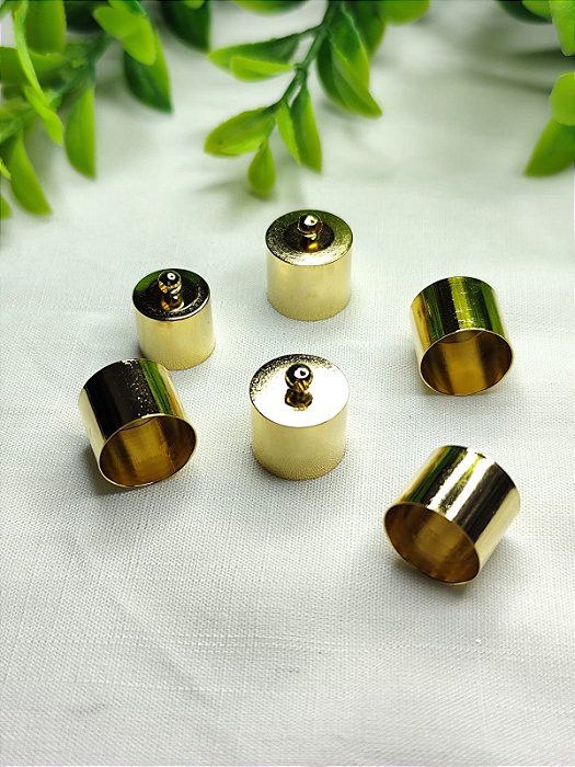 Terminal Copinho 14mm Ouro (2un)