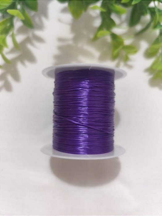 Rolo Fio de Stretch Lastex Elástico Roxo (10mts)