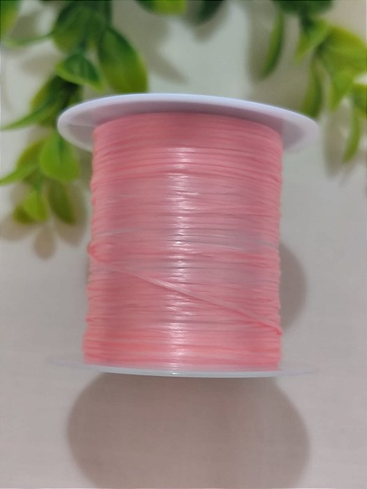 Rolo Fio de Stretch Lastex Elástico Rosa (10mts)