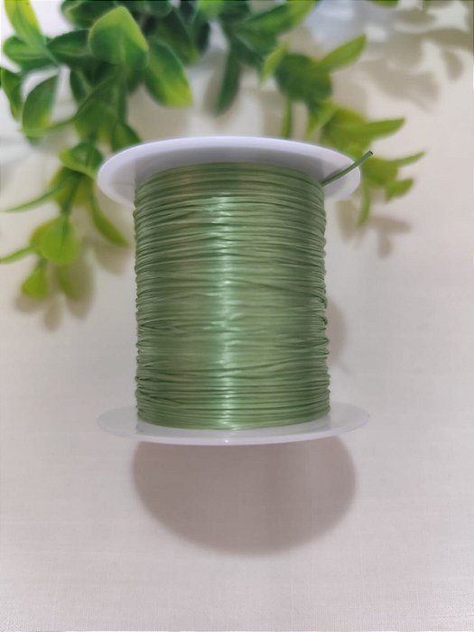 Rolo Fio de Stretch Lastex Elástico Verde Menta (10mts)