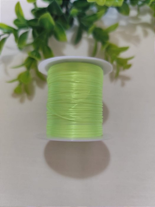 Rolo Fio de Stretch Lastex Elástico Amarelo Neon (10mts)