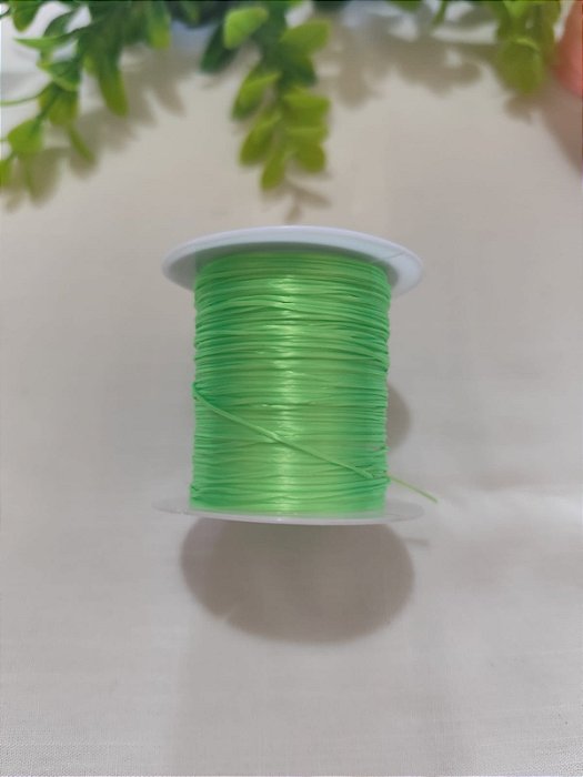 Rolo Fio de Stretch Lastex Elástico Verde Neon (10mts)