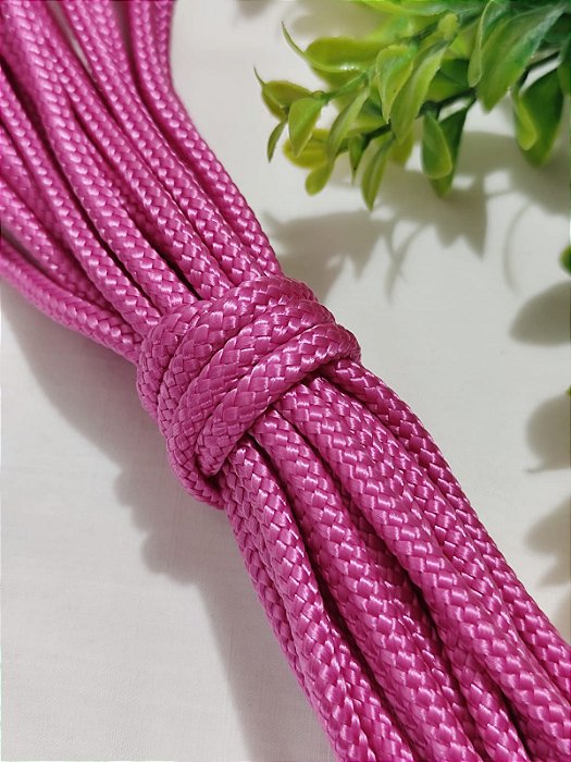 Corda Trançada 6mm Rosa (metro)