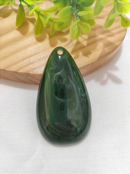 Pingente Resina Gota 67mm Verde Mesclado (un)