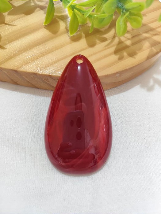Pingente Resina Gota 67mm Marsala Mesclado (un)
