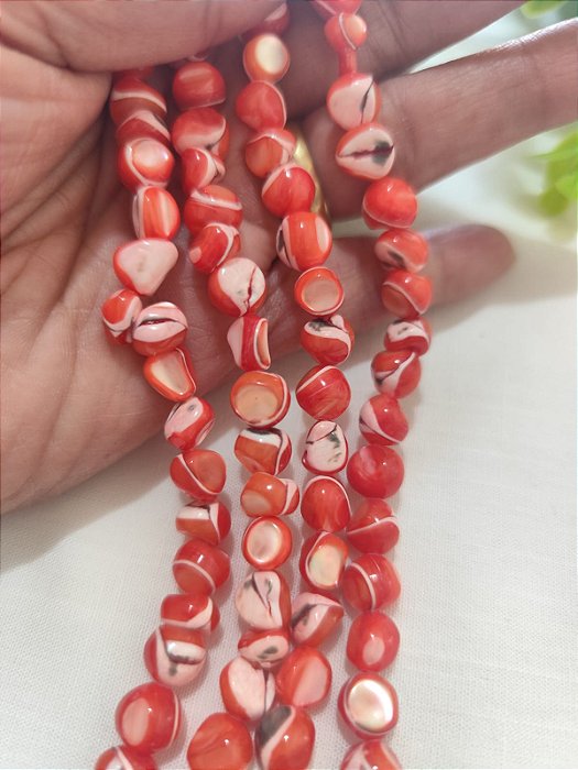 Fio de Madrepérola Coral (1 fio - 52un)