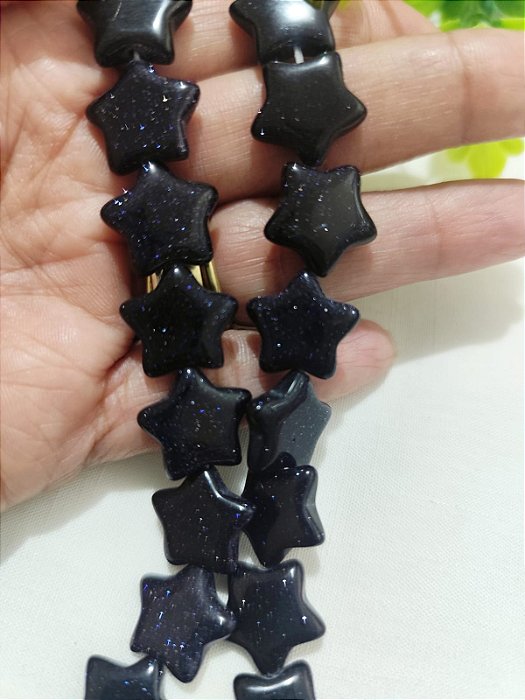 Pedra Goldstone Azul formato estrela (un)