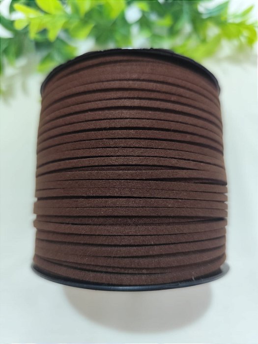 Cordão de Camurça Marrom Café 2.7mm (Metro)