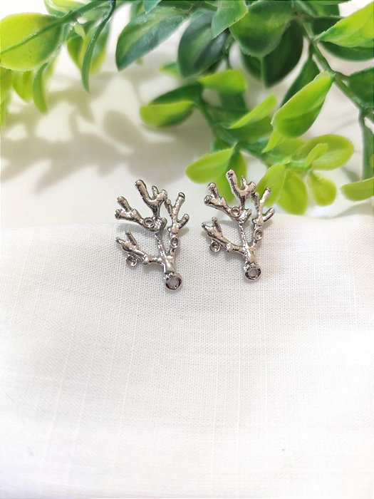 Brinco Coral 25mm Níquel, com 1 saída (par)