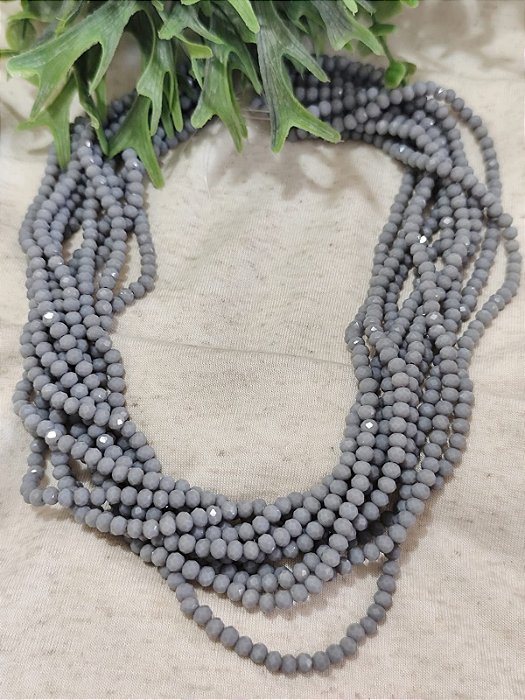 Cristal Cinza Leitoso 4mm (1 fio-120un)