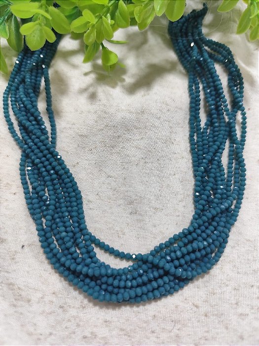 Cristal Azul Petróleo 2mm (1 fio - 160un)