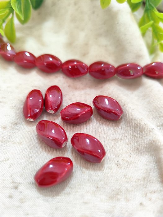 Conta de Porcelana 16mm Marsala (un)