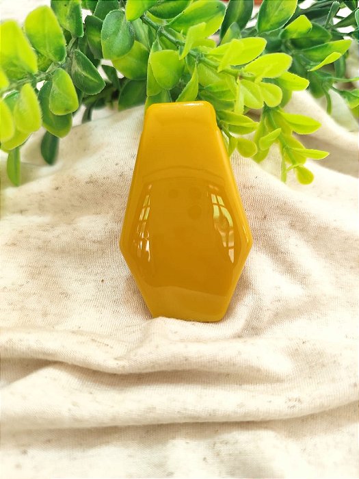 Pingente Geométrico 72mm, abertura 5mm Mostarda (un)