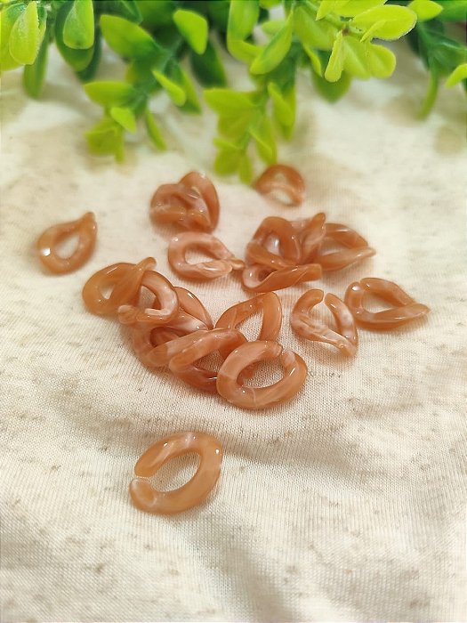 Elo de Resina 12mm Caramelo Mesclado (10gr - Aproximadamente 23un)