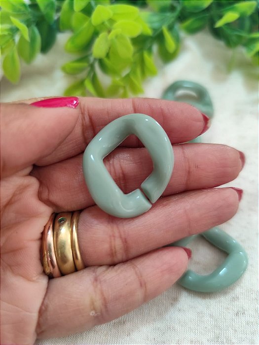 Elo de Resina Cartier 30mm Menta (6un)