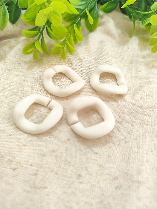 Elo de Resina Cartier 30mm Branco (6un)