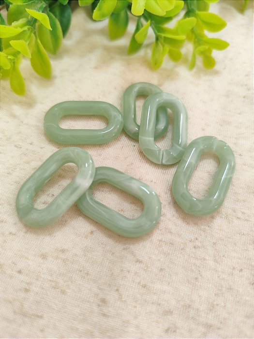 Elo de Resina 30mm Verde (6un)