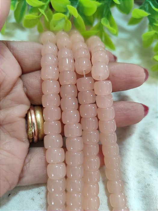 Disco de Murano 5mm Salmon (1 Fio - Aproximadamente 61un)