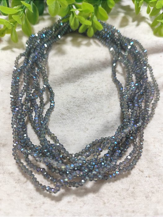 Cristal Cinza Furta-cor 2mm (1 fio - 160un)