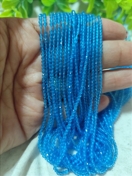 Cristal 1mm Azul Claro (1 fio)