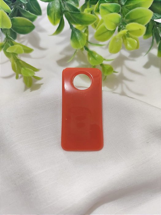 Pingente Resina Terra Cota 50mm, abertura 1mm (un)