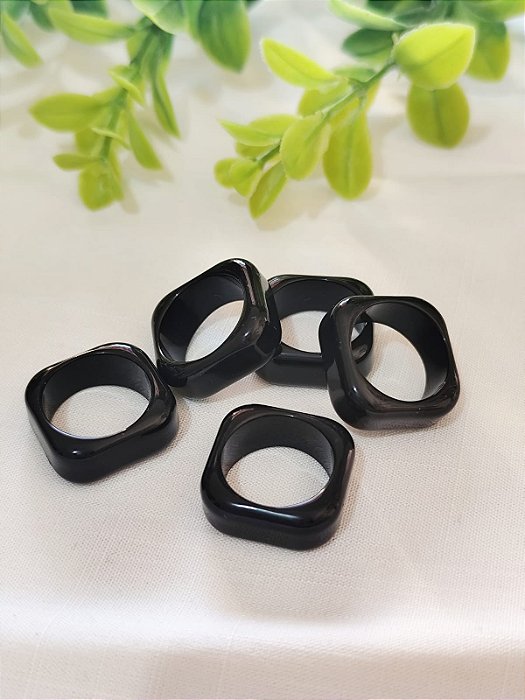 Passante Resina 20mm Preto, abertura 17mm (4un)