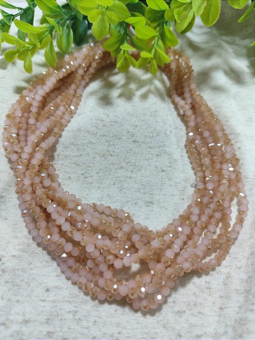 Cristal Rosa Claro Mesclado 4mm (1 fio-120un)