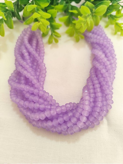 Cristal Lilás Bebê 6mm (1 fio - Aproximadamente 86un)