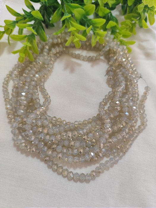 Cristal Branco Opala Boreal 6mm (1 fio - Aproximadamente 86un)