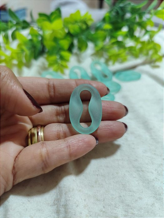 Entremeio Resina 34mm Verde Fosco (4un)