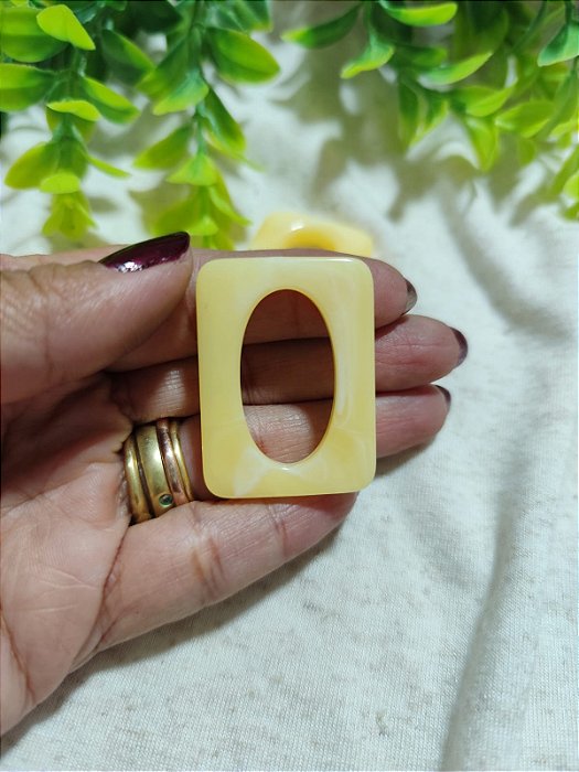 Entremeio Retangular 35mm Amarelo Mesclado (4un)