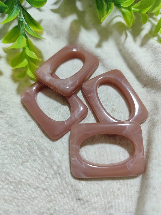 Entremeio Retangular 35mm Rosê Mesclado (4un)