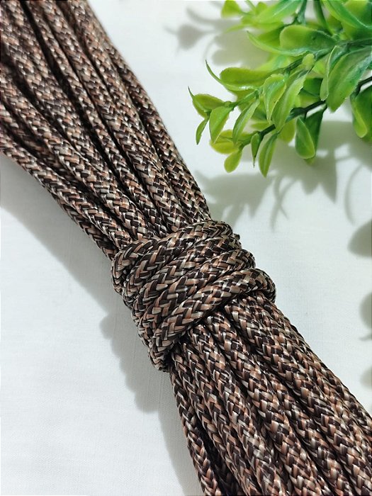 Corda Trançada 6mm Mescla Bronze (metro)