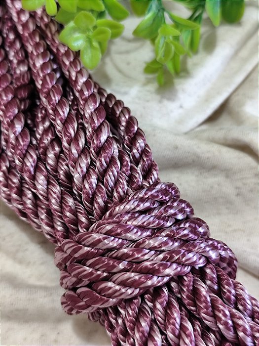 Corda Torcida 8mm Mescla Vinho (metro)