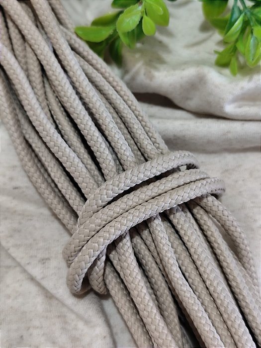 Corda Trançada 6mm Mescla Areia (metro)