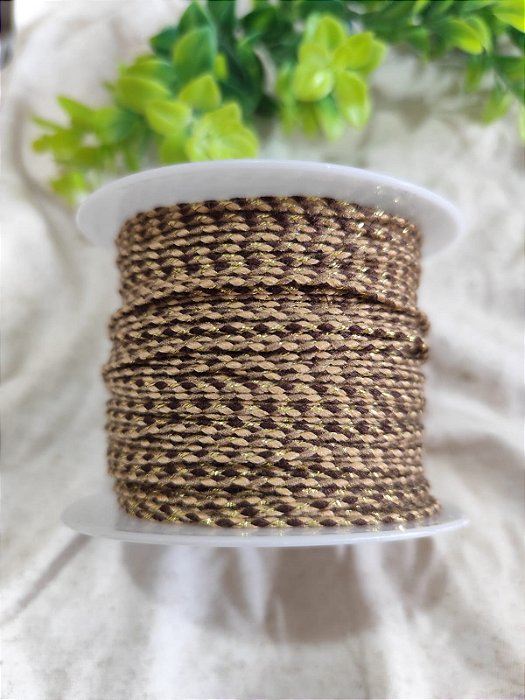 Cordão de Algodão Trançado 2mm Capuccino (metro)