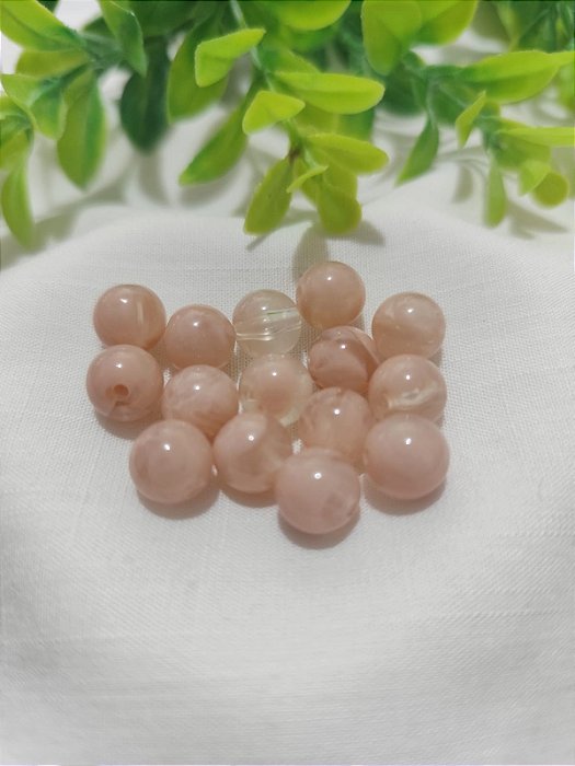 Bola Resina 10mm Rosa Mesclado (20gr - Aproximadamente 40un)