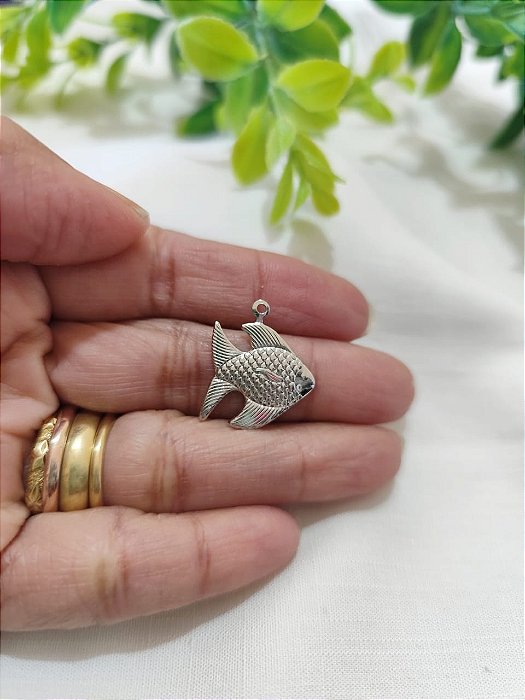 Pingente Peixe 18mm Níquel (un)