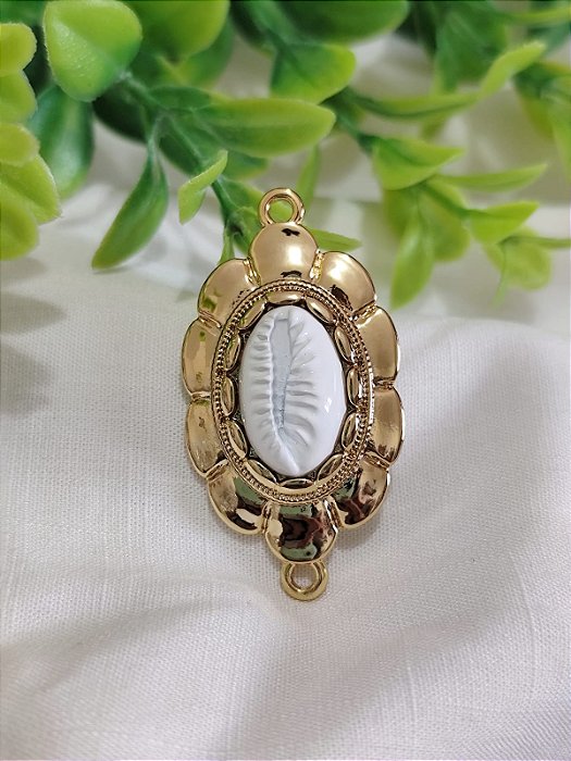 Entremeio Concha Branco 48mm Ouro (un)